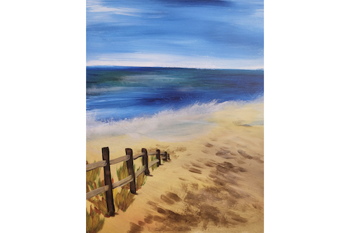 Beach Access Beginner Painting Classes San Diego CourseHorse